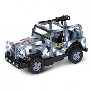 Машина металлическая инерционная - Джип - ОМОН со светом и звуком (Технопарк, CT10-031-2sim)
