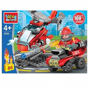 Конструктор Город Мастеров - Пожарная команда, с фигуркой, 95 деталей (Город Мастеров, 3555-KK)
