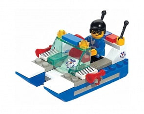 Конструктор - Полицейский спецназ: катер с фигуркой, 45 деталей (Sluban, M38-B0116)