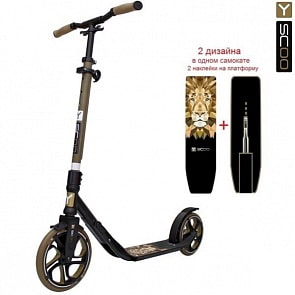 Самокат Y-Scoo RT 250 One&One, bronzat, 2 дизайна в 1 самокате (Y-Scoo, 6383RT)
