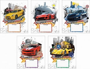 Тетрадь ученическая в клетку - Speed kings, 12 листов (Полиграфика, 35227)
