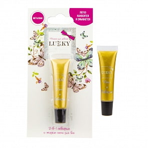 Lukky 2 в 1 аквагрим и жидкие тени для век, 7 мл, металлик золотой (1toy, Т16747)