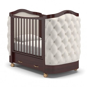 Кровать детская Гандылян К-2015-11 Тиффани Стразы, махагон (Gandylyan, GAN-К-2015-11_махагон)