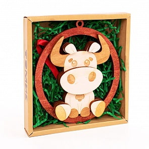 Елочное украшение - Бычок (Томик, 2020-3 ТОМИК)