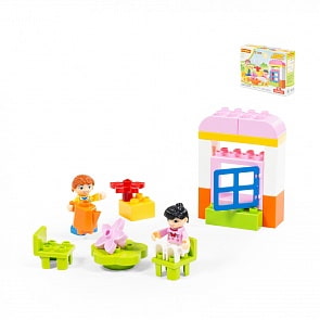 Конструктор Макси - Мини-домик, 21 элемент (Полесье, П-77677)