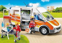 Рlaymobil. Серия Детская клиника. Машина скорой помощи, со светом и звуком (Playmobil, 6685pm) - миниатюра