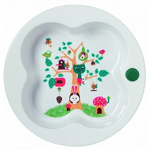 Тарелка с крышкой в форме лаврового листа, цвет белый (Bebe Confort, 31000305_белый)