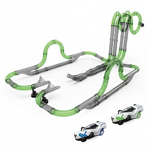 Супер делюкс набор, 2 машинки, 2 пульта, 53 трубки, свет (Silverlit, 20234)