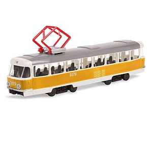 Трамвай металлический инерционный (Технопарк, X600-H09112-Rsim)