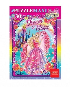 Пазл Maxi 30 элементов 21 х 29 см Барби/Barbie (Hatber, 30ПЗ4_12987)
