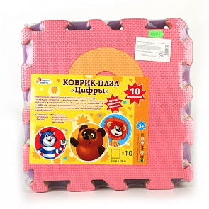 Коврик-пазл Союзмультфильм - С цифрами, 10 сегментов (Играем Вместе, D18594NUM-CRT (12)sim)