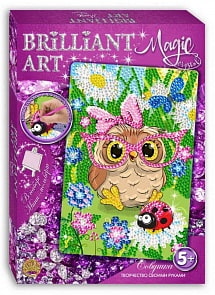 Мозаика со стразами Magic Crystal Сова (Лапландия, 64627б)