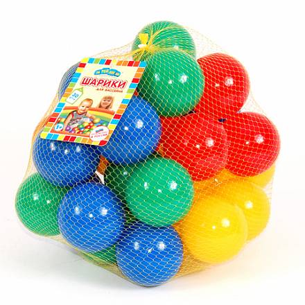 Набор из 30 шариков для бассейна диаметром 7 см, в сетке 