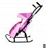 Санки-коляска Герда 4-Р3 ярко-розовые с колесиками «Скандинавский Узор»  - миниатюра №1