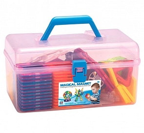 Конструктор магнитный в пластиковом боксе, 72 детали (JUNnew, 0286-1)