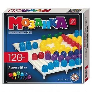 Мозаика разноцветная, 120 фишек (Десятое королевство, 00965ДК)