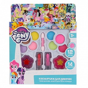 Косметика для девочек из серии Мой маленький пони: тени для век, помада, блеск для губ (Играем вместе, B1360195-R)