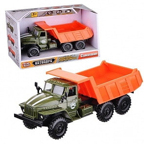 Инерционная машина Автопарк – Самосвал со светом и звуком (Play Smart, Р41438)