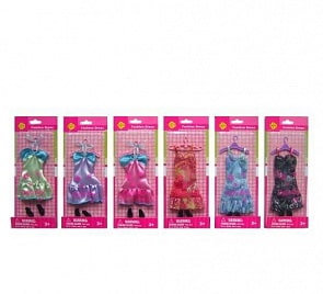 Набор - Вечерний наряд для куклы, 22,5 см, 6 видов (Defa, 6094d)