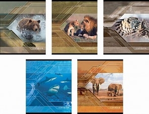 Тетрадь в клетку "Дикие и опасные", 96 листов (Полиграфика, 35488)