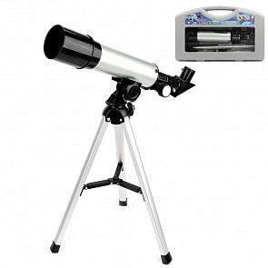 Набор Тайны космоса, алюминиевый телескоп серебристый (Наша игрушка, 36050TX)