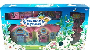 Кукольный домик с аксессуарами «В гостях у куклы», со звуковыми и световыми эффектами (Rinzo, PT-00056)