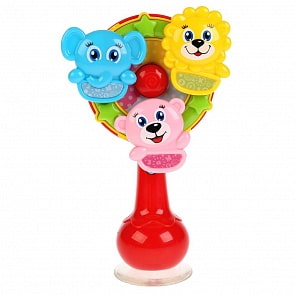 Погремушка музыкальная с присоской, 15 песен на стихи М. Дружининой, 10 песен и потешек (Умка, FS105282)