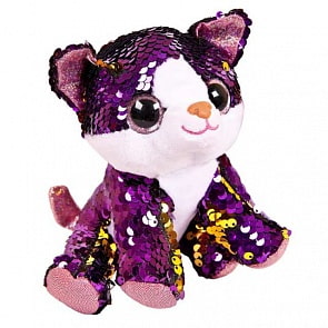 Мягкая игрушка - Кошка с пайетками, 14 см (ABtoys, M2041)