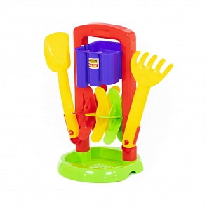 Набор №413: песочная мельница №4, лопатка №31, грабельки №31 (Полесье, 38357)