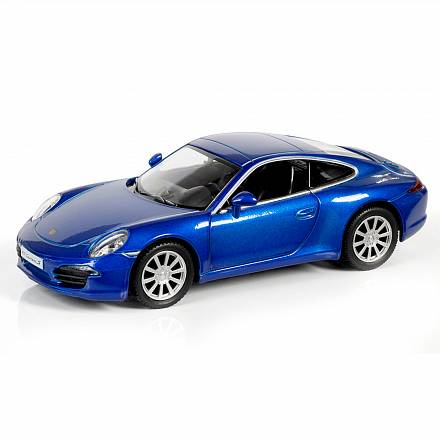 Металлическая инерционная машина RMZ City - Porsche 911 Carrera S, 1:32, синий металлик 