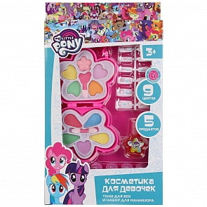 Косметика для девочек из серии Мой маленький пони: тени, блеск, набор для маникюра (Милая Леди, B1686281-R)