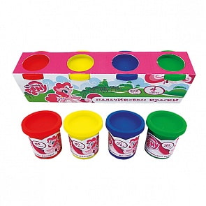 Пальчиковые краски - My Little Pony, 4 штуки (Multiart, 450FP-MLPsim)