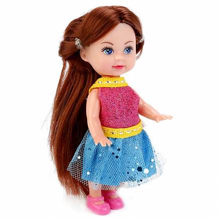 Кукла Машенька в модной одежде с рыжими волосами, 12 см. 