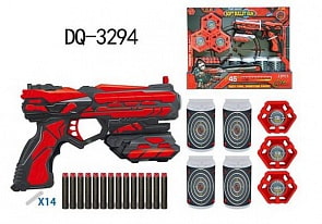 Бластер в наборе с 14 мягкими снарядами (Junfa Toys, FJ901)