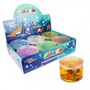 Жвачка для рук Мяшка - Мелкие пакости, с кристаллами и дельфинами (1toy, Т16594) (ассортимент)