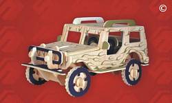 Сборная деревянная модель - Внедорожник (Wooden Toys, P123A) - миниатюра