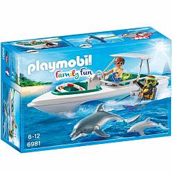 Игровой набор из серии - Круизный лайнер: Дайвинг с катером (Playmobil, 6981pm) - миниатюра