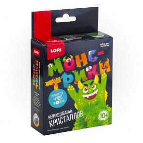 Набор для выращивания кристаллов - Монстрики - Зелёный монстрик (Lori, Крф-016)