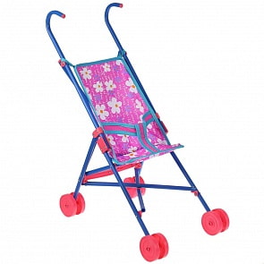 Коляска-трость с пластиковыми колёсами 7 см, ремень (Карапуз, 63AB-20-C1)