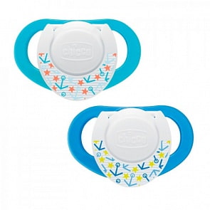 Пустышка силиконовая 4+, голубая (Chicco, 5721.00)