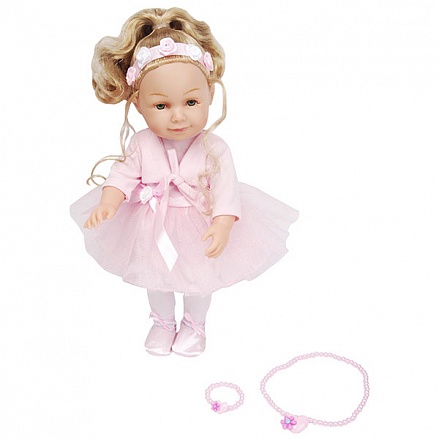 Кукла в розовой юбке пачке 40 см. с аксессуарами 