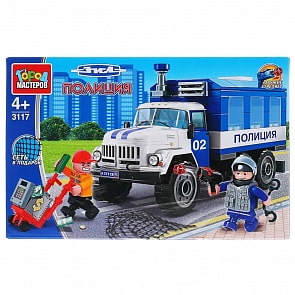 Конструктор Полицейский Зил, с фигурками, 129 деталей (Город мастеров, 3117-KK)