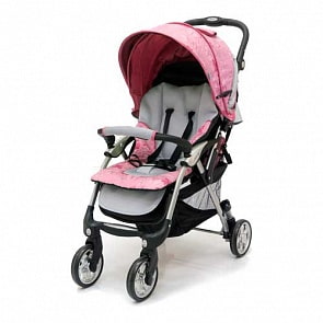 Коляска-трость прогулочная Tourneo, Flover Red/Licht Grey (Jetem, E125F_Flover_Red/Licht_Grey)