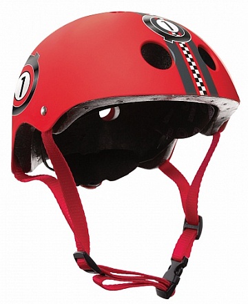 Шлем - Globber Printed Junior, XS/S, 51-54 см, красный 