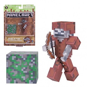 Фигурка из серии Minecraft - Skeleton in Leather Armor, 8 см. (Jazwares, TM16487)