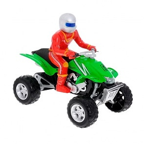 Квадроцикл металлический с фигуркой, со светом и звуком (Технопарк, FY886-F)