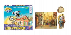 Настольная игра Шнурочки - Нос по ветру. Белка и Стрелка озорная семейка (Радуга, С-1040)