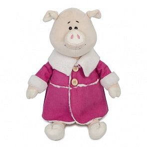 Мягкая игрушка - Свинка Глаша в дубленке, 22 см. (Maxitoys, MT-MRT031803-22)