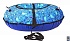 Санки надувные Тюбинг, дизайн - Русский Узор, цвет – голубой, автокамера, диаметр 110 см.  - миниатюра №2