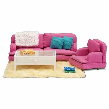 Кукольная мебель Смоланд - Гостиная в розовых тонах 